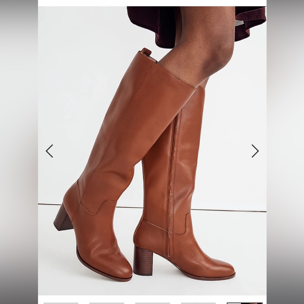 NWT- Madewell Knee High Brown Leather Selina Boots